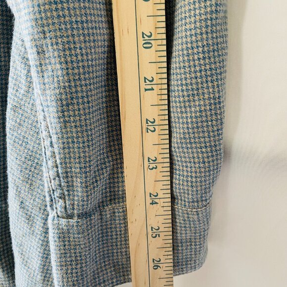 Orvis Mens Blue Long Sleeve Houndstooth Preppy Carear Button Up Shirt Size XLT - Picture 9 of 10